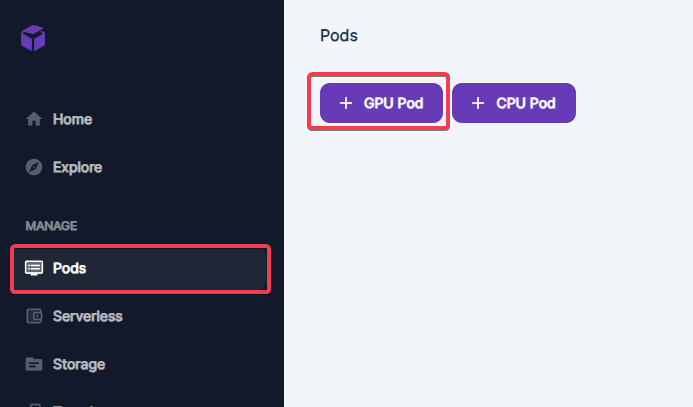 Runpod pods list